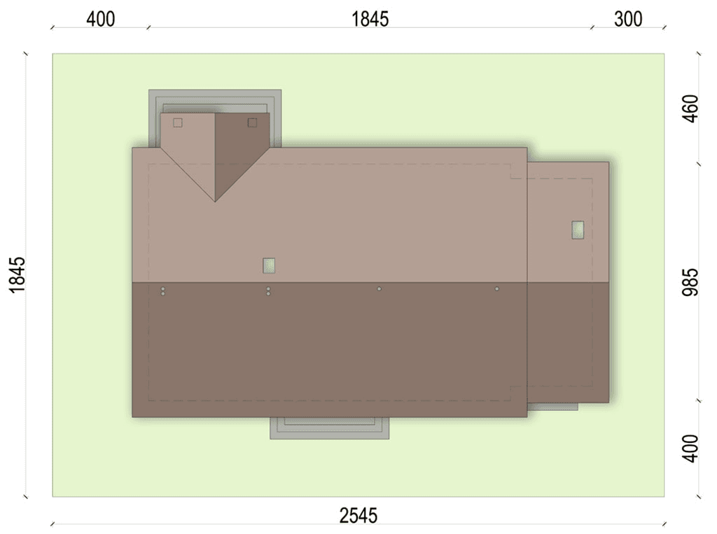 rzut usytuowania domu jednorodzinnego Mokka 7