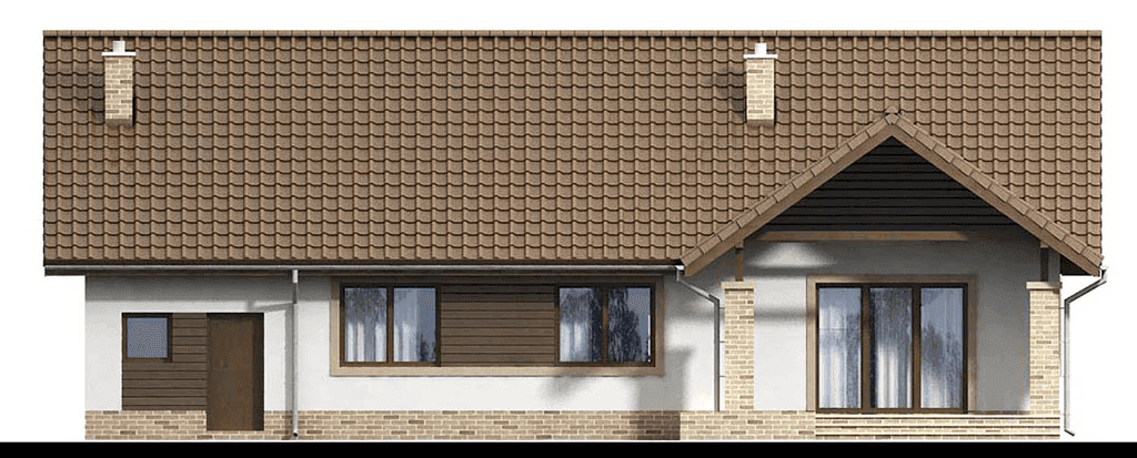 elewacja tylna domu jednorodzinnego Mokka 8