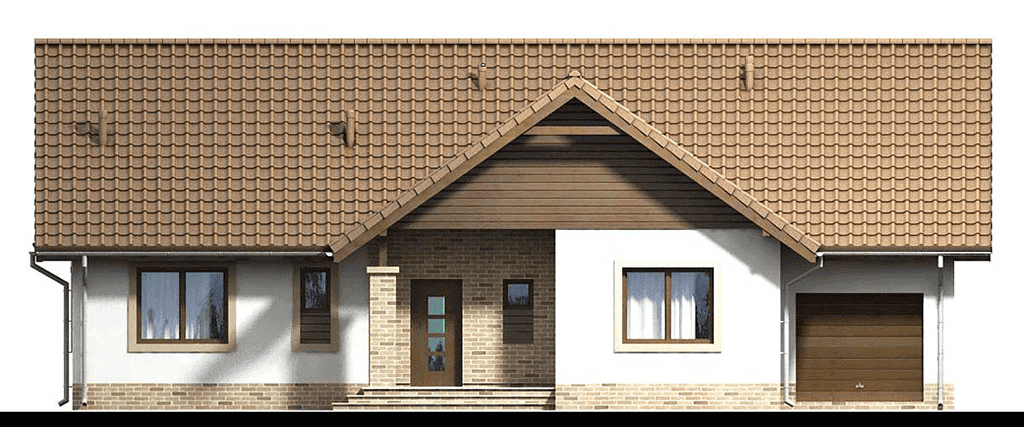 elewacja frontowa domu jednorodzinnego Mokka 8