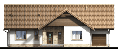 elewacja frontowa domu jednorodzinnego Mokka 8