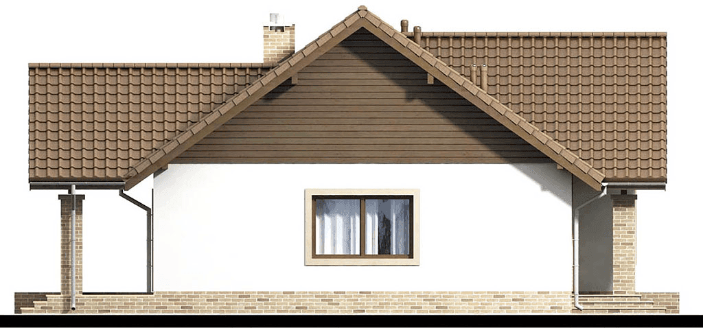 elewacja prawa domu jednorodzinnego Mokka 8