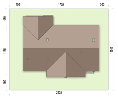 rzut usytuowania domu jednorodzinnego Mokka 8