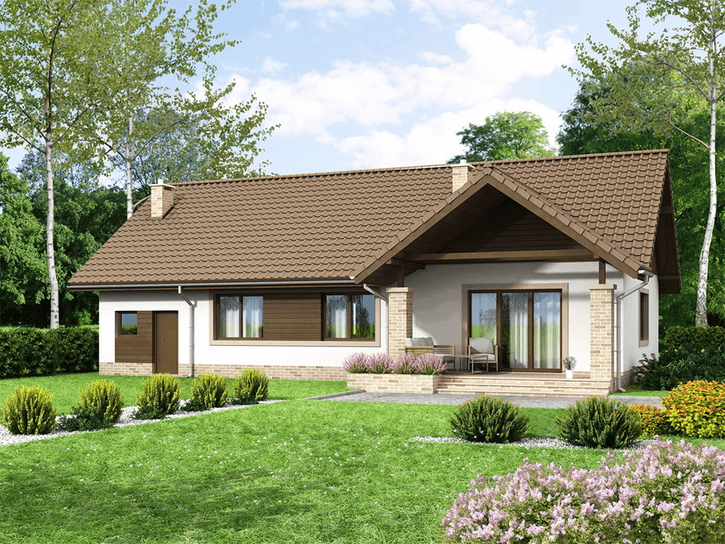wizualizacja domu jednorodzinnego Mokka 8