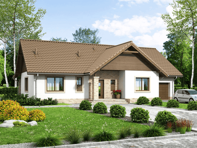 wizualizacja domu jednorodzinnego Mokka 8