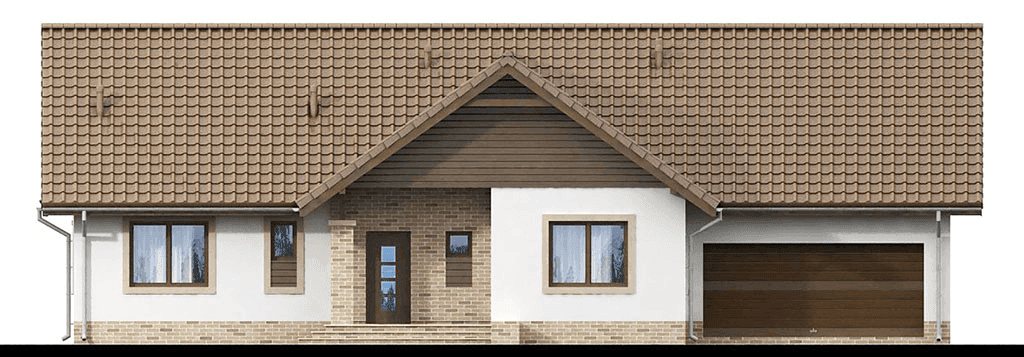 Elewacja tylna domu jednorodzinnego Mokka 8 s2