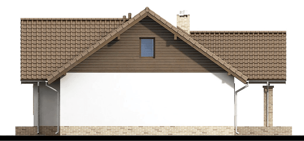 Elewacja prawa domu jednorodzinnego Mokka 8 s2