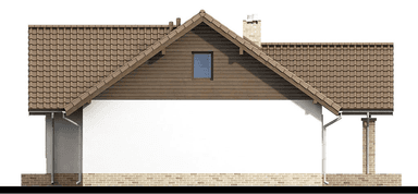 Elewacja prawa domu jednorodzinnego Mokka 8 s2