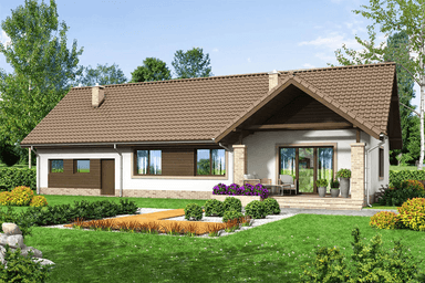 Wizualizacja domu jednorodzinnego Mokka 8 s2