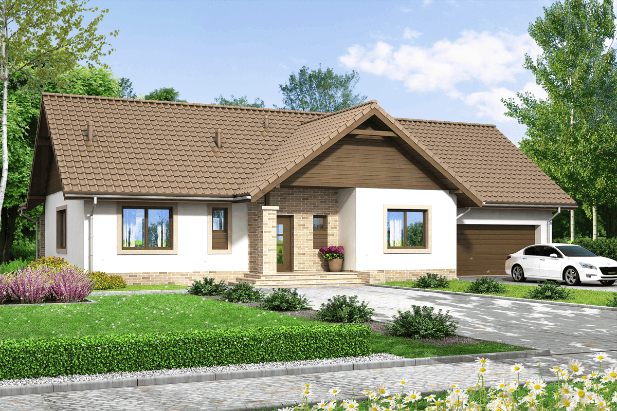 Wizualizacja domu jednorodzinnego Mokka 8 s2