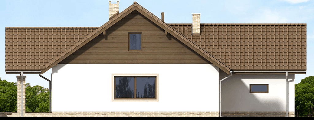 Elewacja lewa domu jednorodzinnego Mokka 9