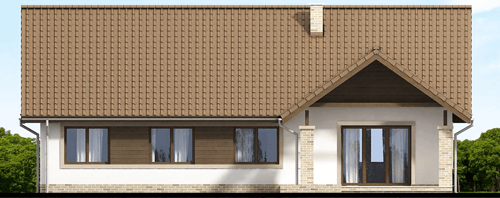Elewacja tylna domu jednorodzinnego Mokka 9