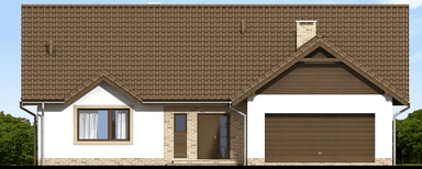 Elewacja frontowa domu jednorodzinnego Mokka 9