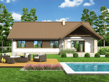 Wizualizacja domu jednorodzinnego Mokka 9