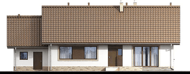 Elewacja lewa domu jednorodzinnego Mokka G1