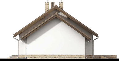 Elewacja prawa domu jednorodzinnego Mokka G1