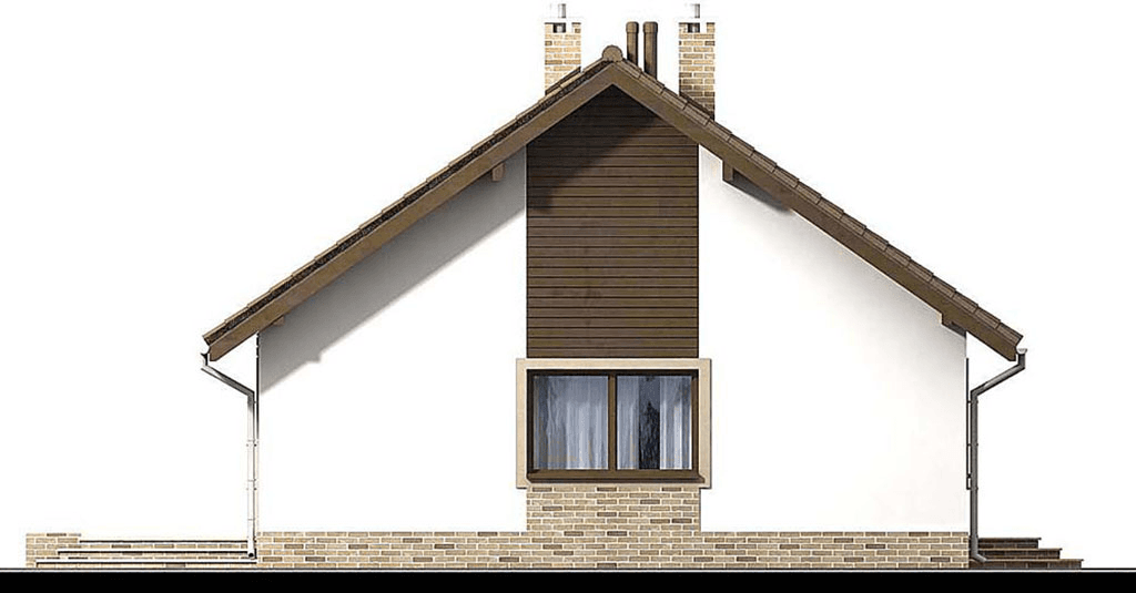 Elewacja lewa domu jednorodzinnego Mokka G1