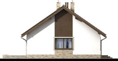 Elewacja lewa domu jednorodzinnego Mokka G1
