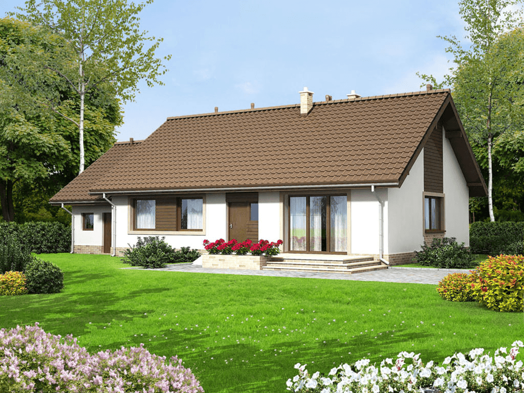 Wizualizacja domu jednorodzinnego Mokka G1