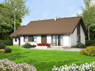 Wizualizacja domu jednorodzinnego Mokka G1