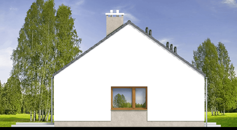 elewacja lewa domu jednorodzinnego Mokka minimo