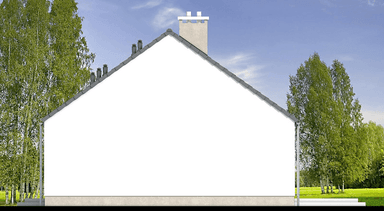 elewacja prawa domu jednorodzinnego Mokka minimo