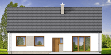 elewacja tylna domu jednorodzinnego Mokka minimo