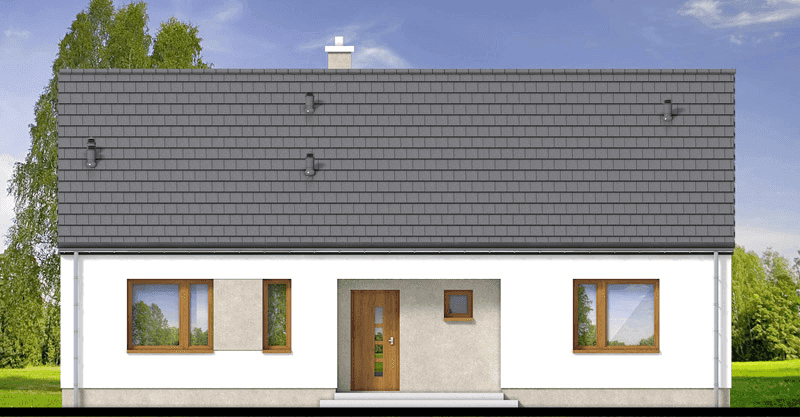 elewacja frontowa domu jednorodzinnego Mokka minimo