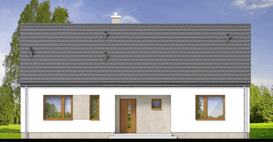 elewacja frontowa domu jednorodzinnego Mokka minimo