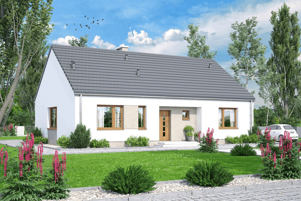 wizualizacja domu jednorodzinnego Mokka minimo