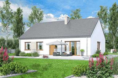 wizualizacja domu jednorodzinnego Mokka minimo