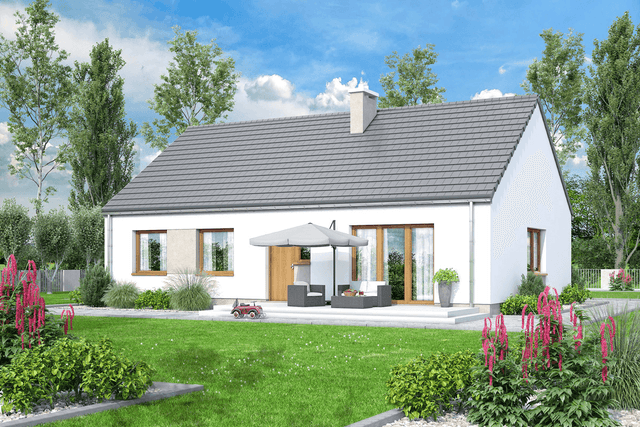 wizualizacja domu jednorodzinnego Mokka minimo