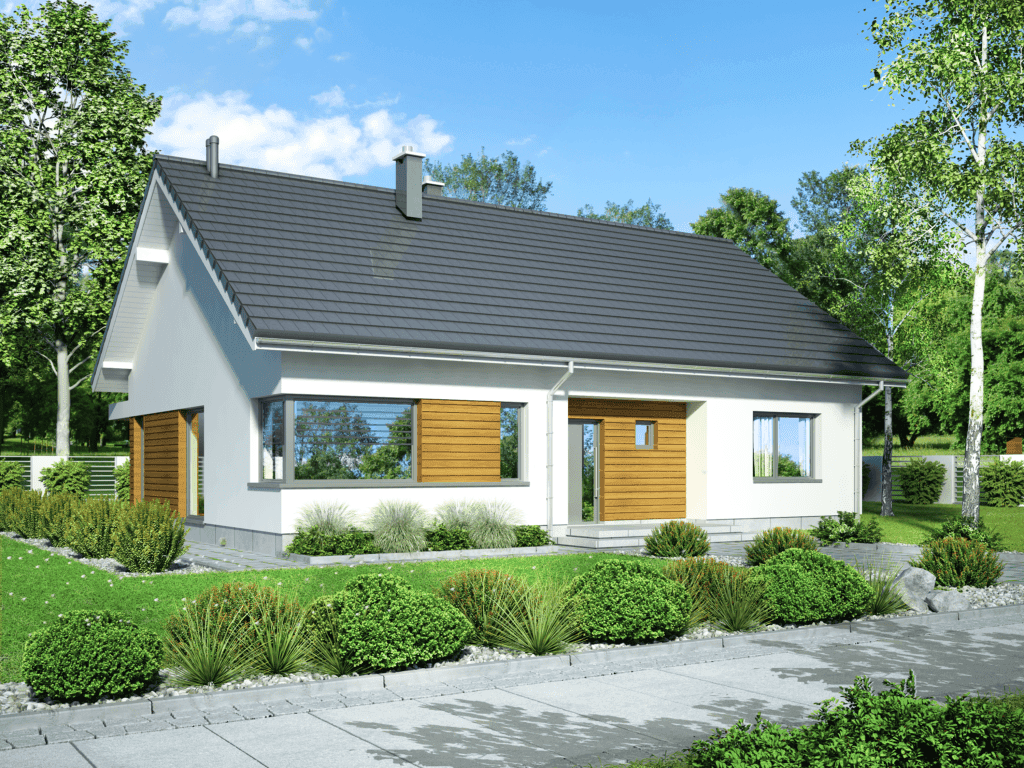 Wizualizacja domu jednorodzinnego Mokka Modern