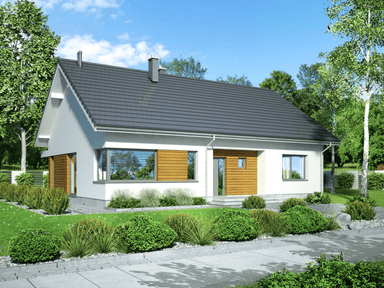 Wizualizacja domu jednorodzinnego Mokka Modern