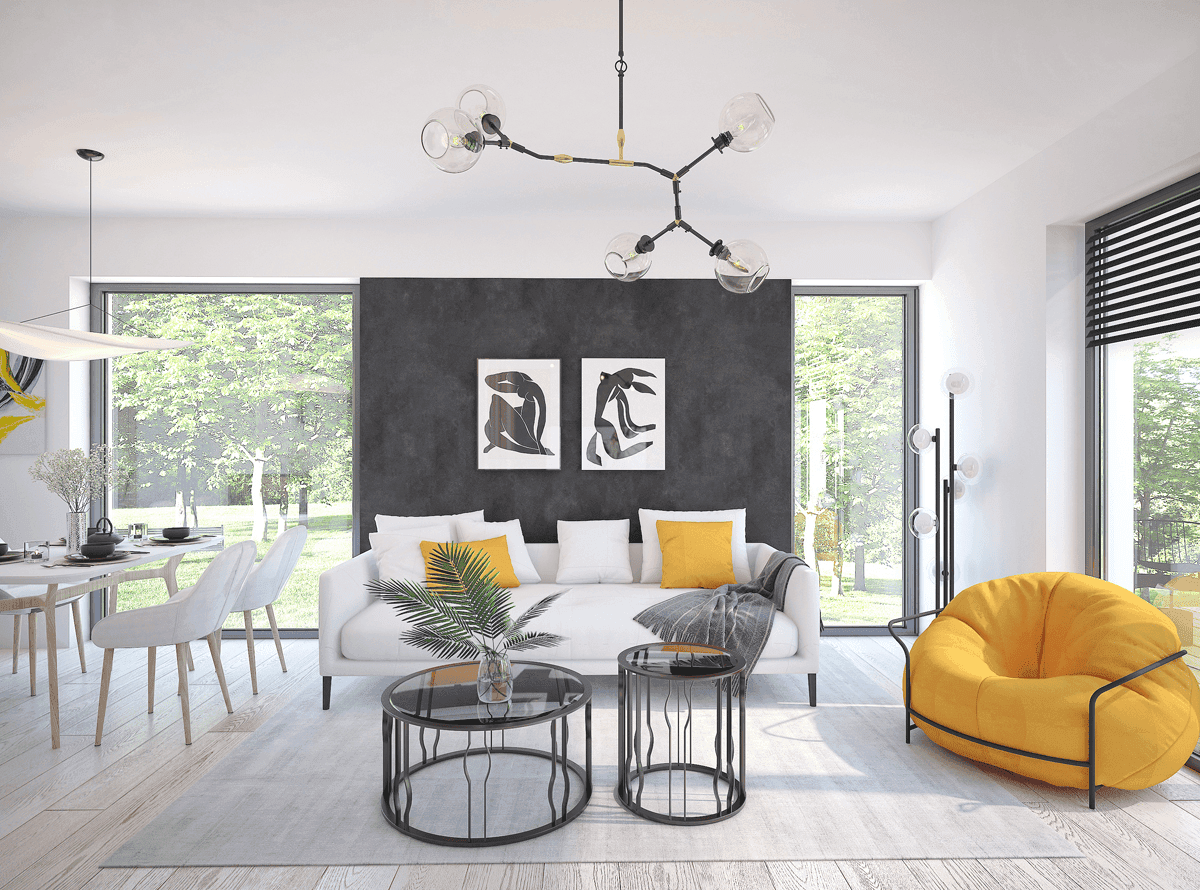 Wizualizacja domu jednorodzinnego Mokka Modern