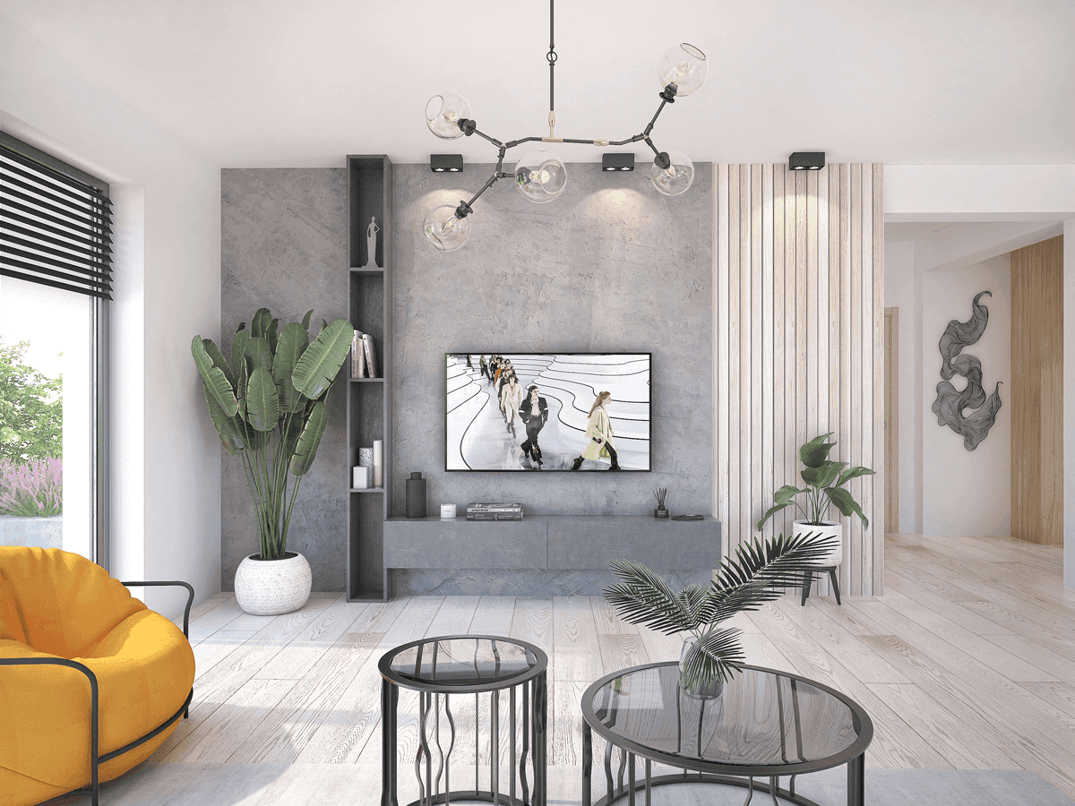 Wizualizacja domu jednorodzinnego Mokka Modern