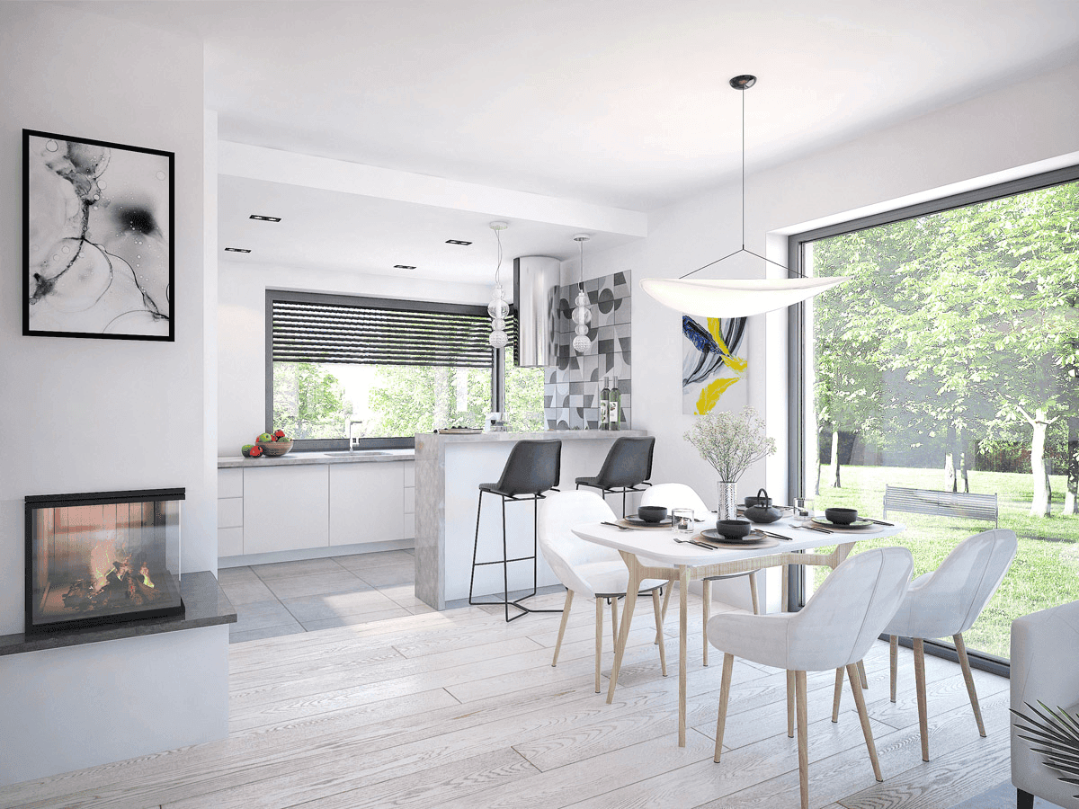 Wizualizacja domu jednorodzinnego Mokka Modern