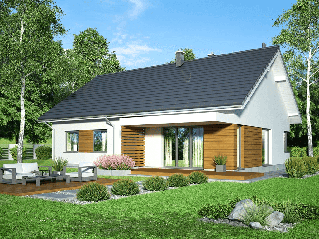 Wizualizacja domu jednorodzinnego Mokka Modern