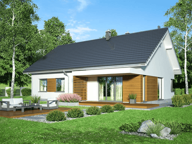 Wizualizacja domu jednorodzinnego Mokka Modern