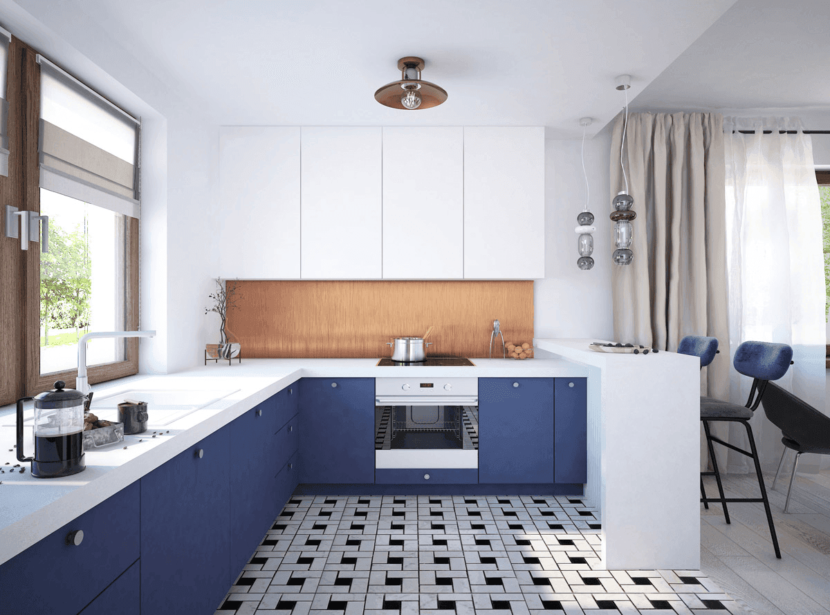 Wizualizacja domu jednorodzinnego Mokka - strop drewniany