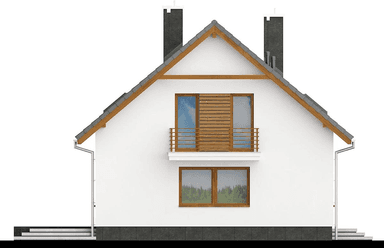 elewacja prawa domu jednorodzinnego Monte 3