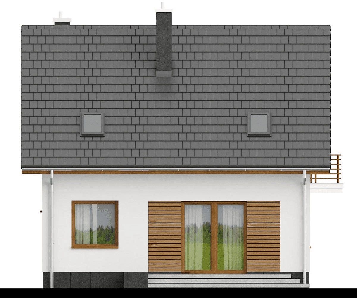 elewacja tylna domu jednorodzinnego Monte 3