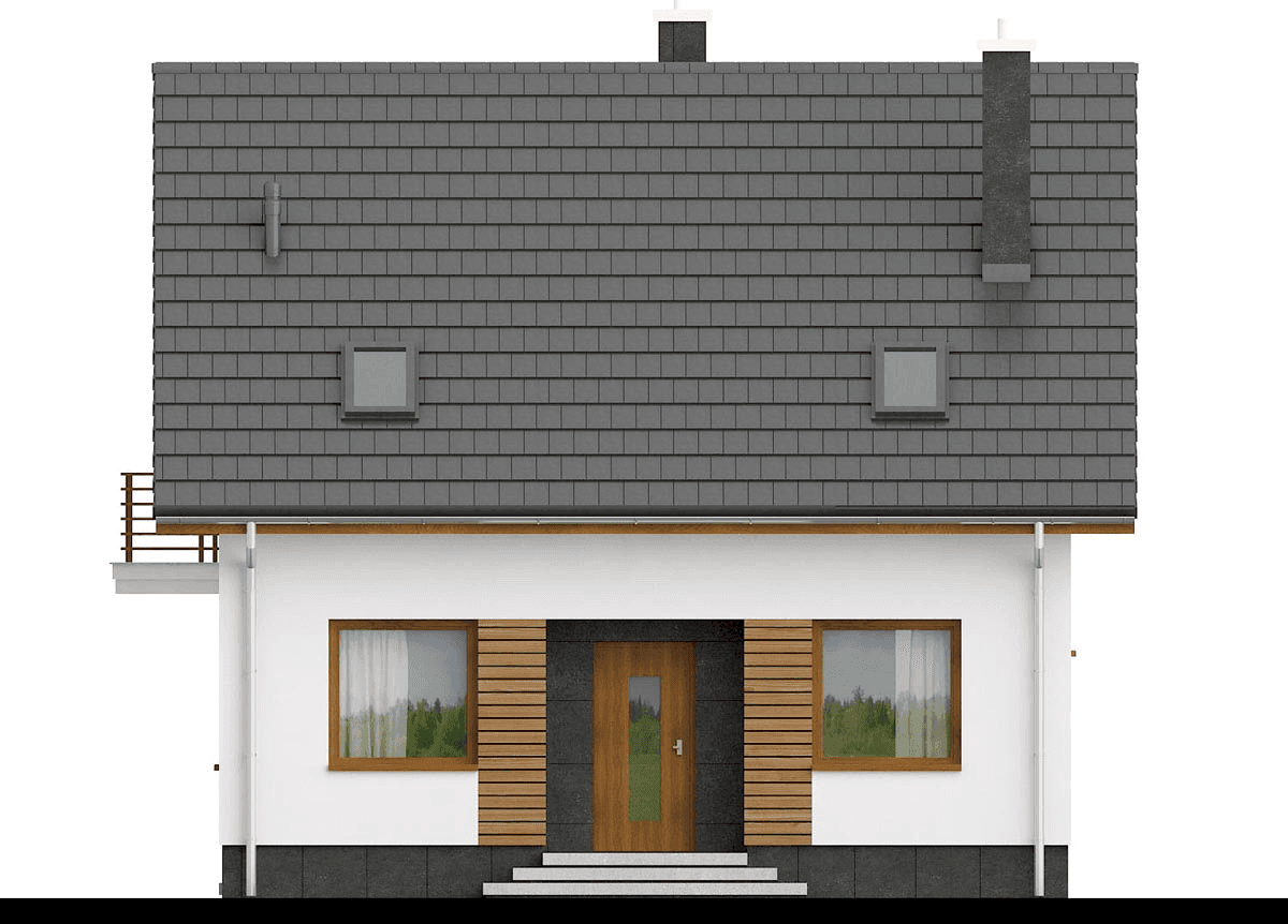 elewacja frontowa domu jednorodzinnego Monte 3