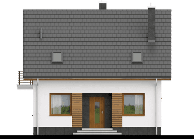 elewacja frontowa domu jednorodzinnego Monte 3
