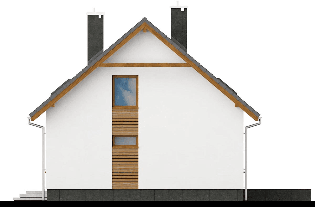 elewacja lewa domu jednorodzinnego Monte 3