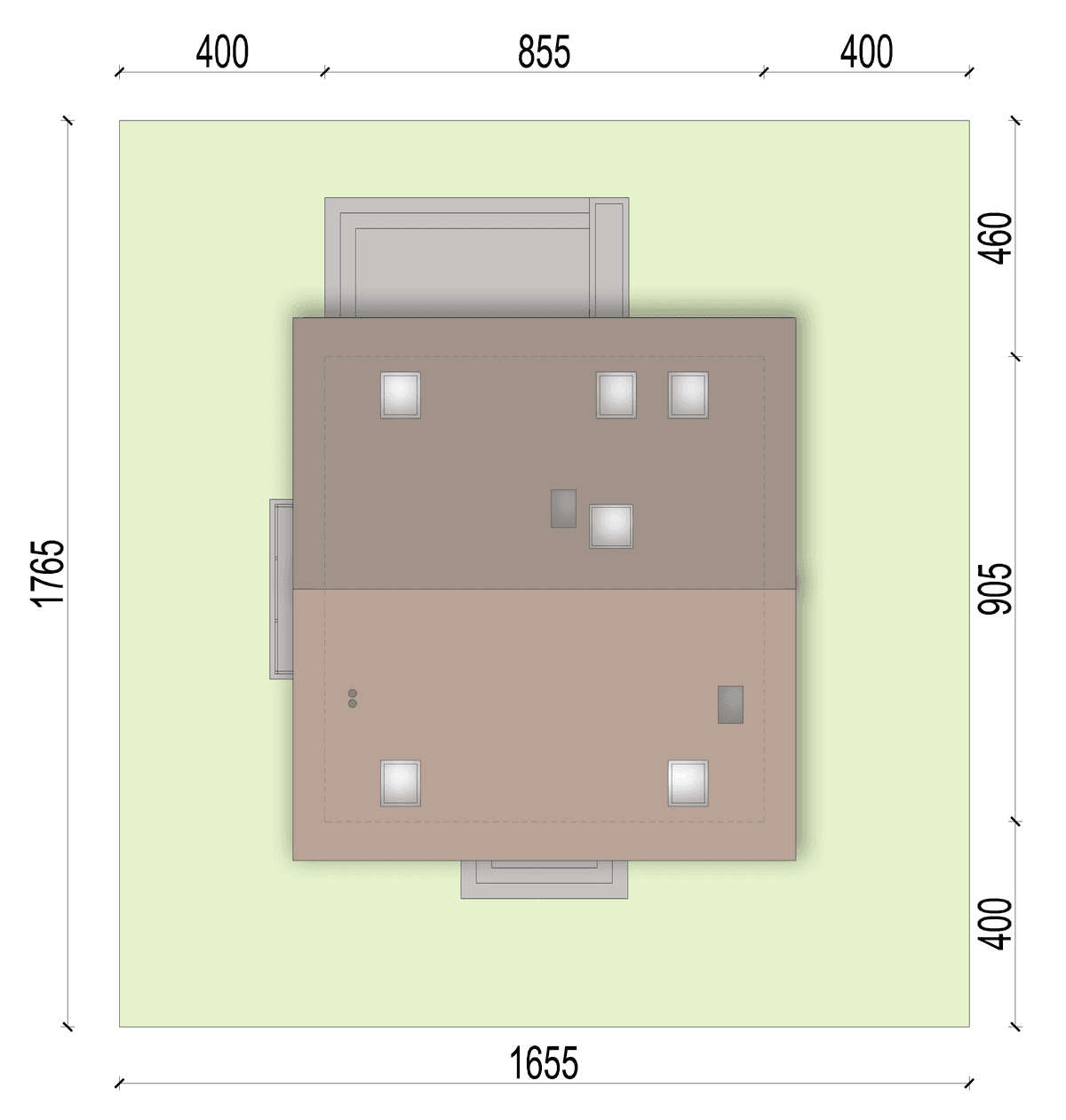 rzut usytuowania domu jednorodzinnego Monte 3