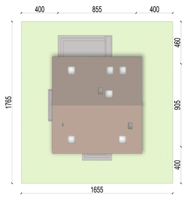 rzut usytuowania domu jednorodzinnego Monte 3