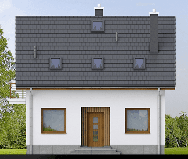 Elewacja frontowa domu jednorodzinnego Monte 4