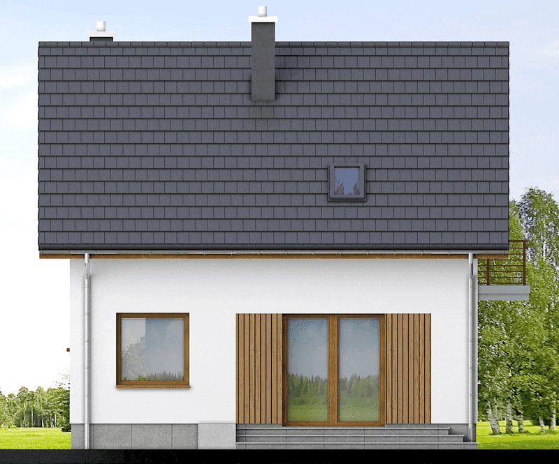 Elewacja tylna domu jednorodzinnego Monte 4