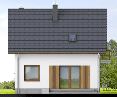 Elewacja tylna domu jednorodzinnego Monte 4