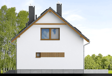 Elewacja prawa domu jednorodzinnego Monte 4